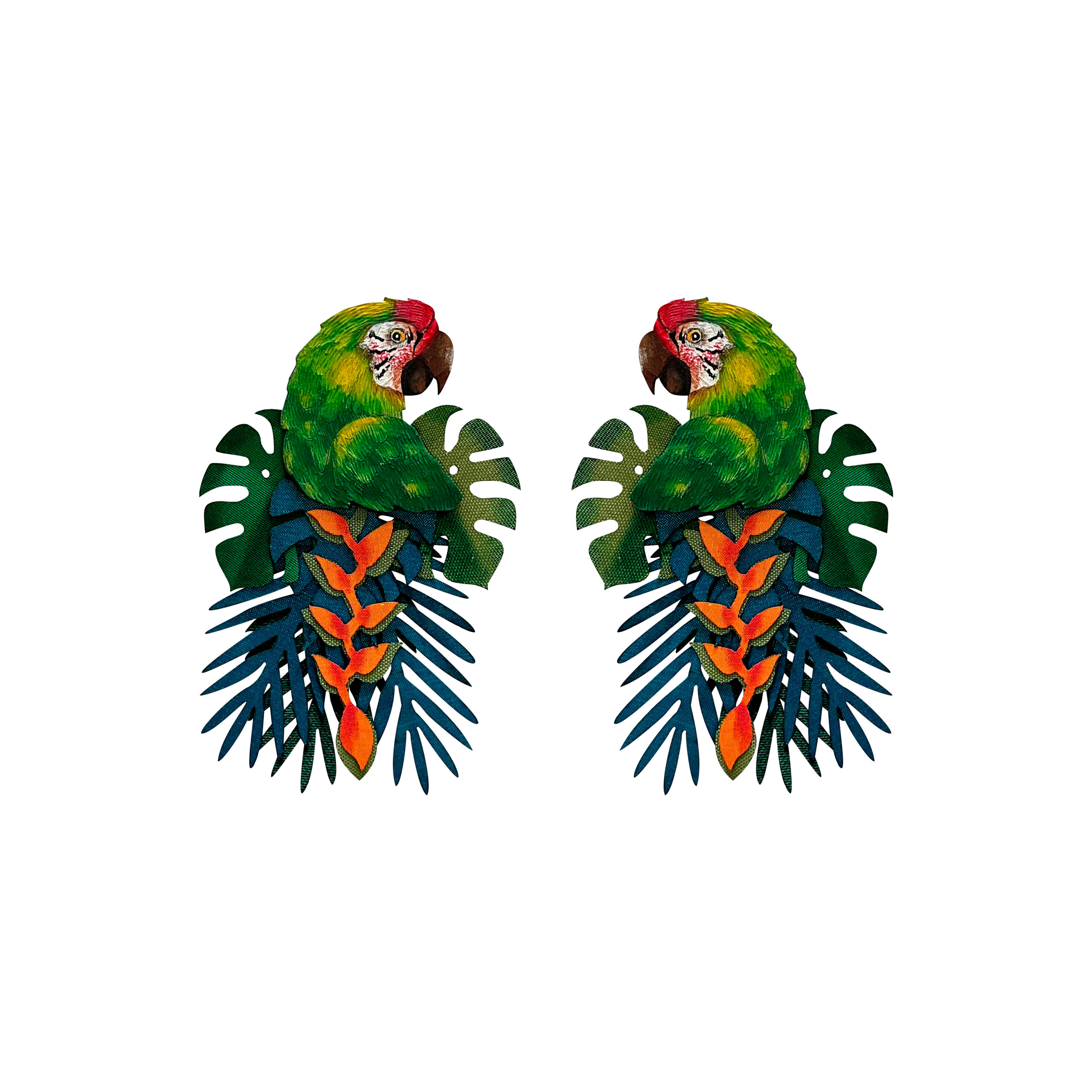Aretes Guacamaya Verde