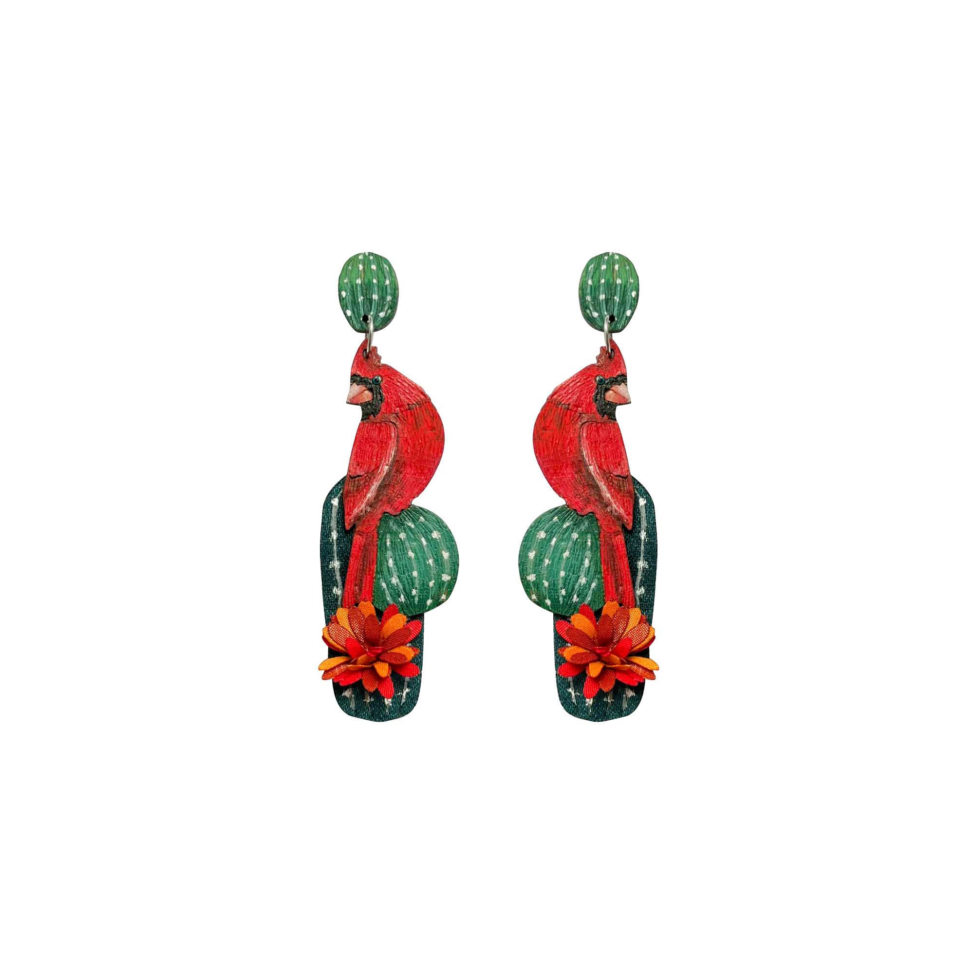Aretes Cardenal En Totumo